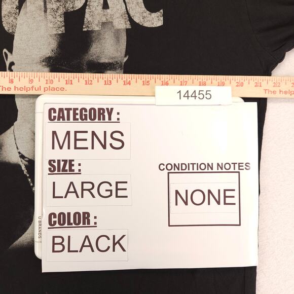 2Pac Tupac Rap Short Sleeve Graphic Crew Neck T Shirt Mens Size Large L Black - Picture 7 of 9